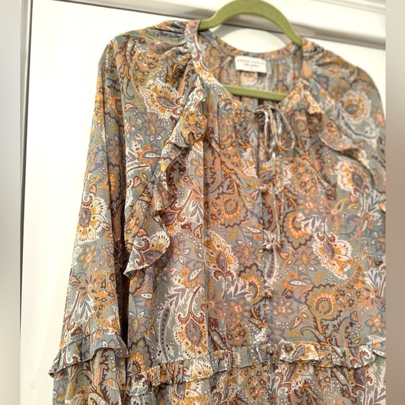 Dress Forum Women’s Boho Floral Printed Paisley Dress Size XL NWOT Fall - Picture 2 of 8